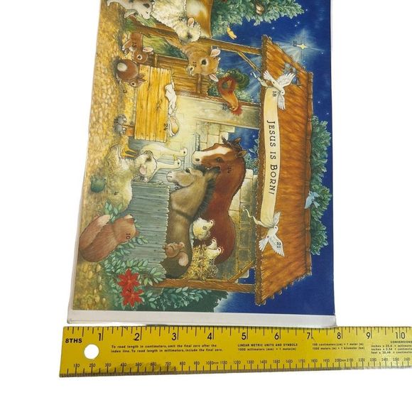 Vintage Hallmark Advent Calendar Christmas Card Envelope Look-and-Find‎ 8” x 11” - Picture 3 of 8